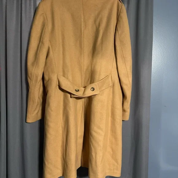 Men's Tan Double-Breasted Coat